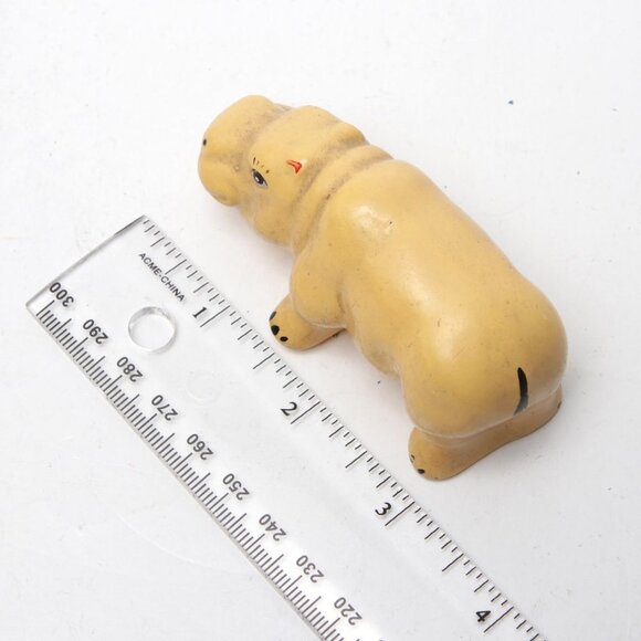 Vintage Ceramic Hippo Figurine Hippopotamus Kitch Hand Painted Art Decor Retro - Picture 4 of 7